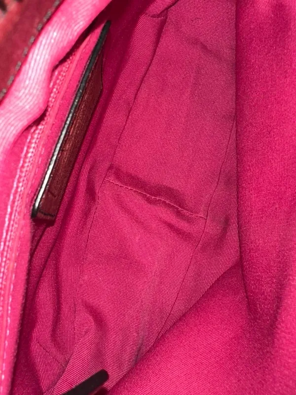 Vintage Y2K Coach Signature Burgundy Optic Suede Shoulder Bag - Image 6