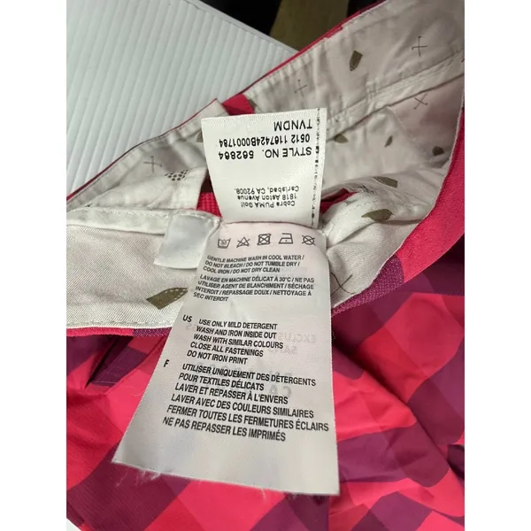Puma Golf Shorts Plaid Athletic‎ Casual Walking Activewear Womens - Image 8