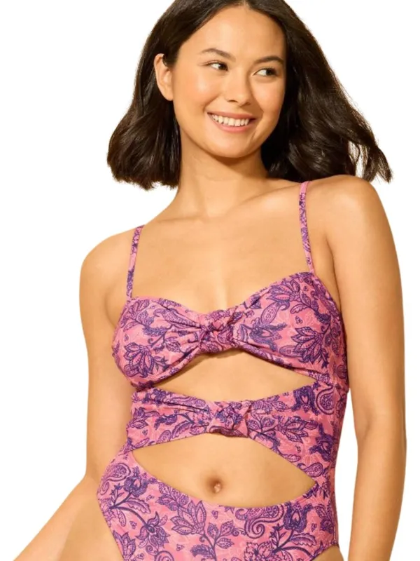 Floral Cutout One Piece Swimsuit - Image 11
