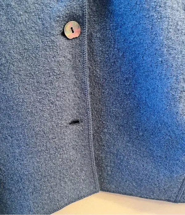 LL Bean 100% Wool Blue Womens Coat Jacket - Image 8
