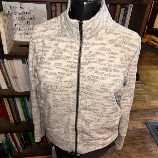 Zyia Active Athleisure cream combo workout cozy L jacket - Image 3