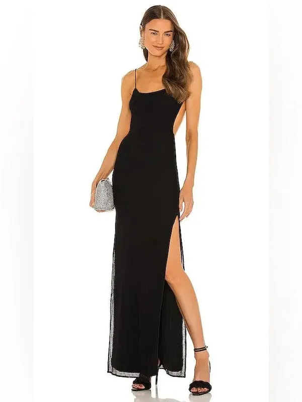 NWT Michael Costello X Revolve Nolan Maxi Dress Black Small - Image 2