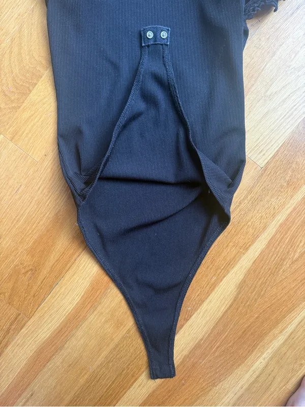 Altar'd State Black Ruffle Sleeve Bodysuit - Image 2