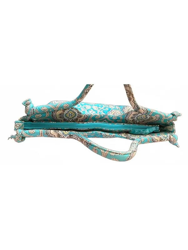 Vera Bradley Gabby Satchel Totally Turquoise Gracious Purse Cottage Coquette - Image 8