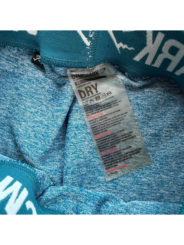 Gymshark Flex Seamless Blue Marl Contour Workout Leggings XS Dry Gym Womens - Image 4