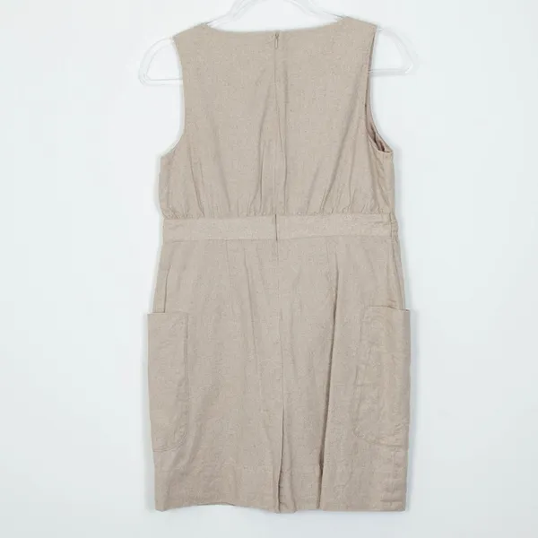 Anthropologie Maeve Linen Flaxen Rope Sleeveless Shimmer Dress‎ Womens Size 2P - Image 6