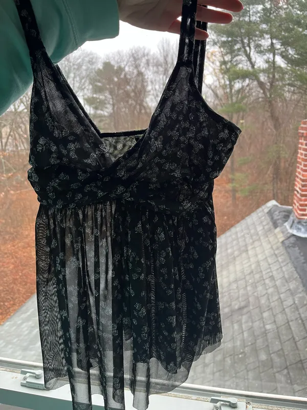 Express Sheer Black Tank Top - Image 4