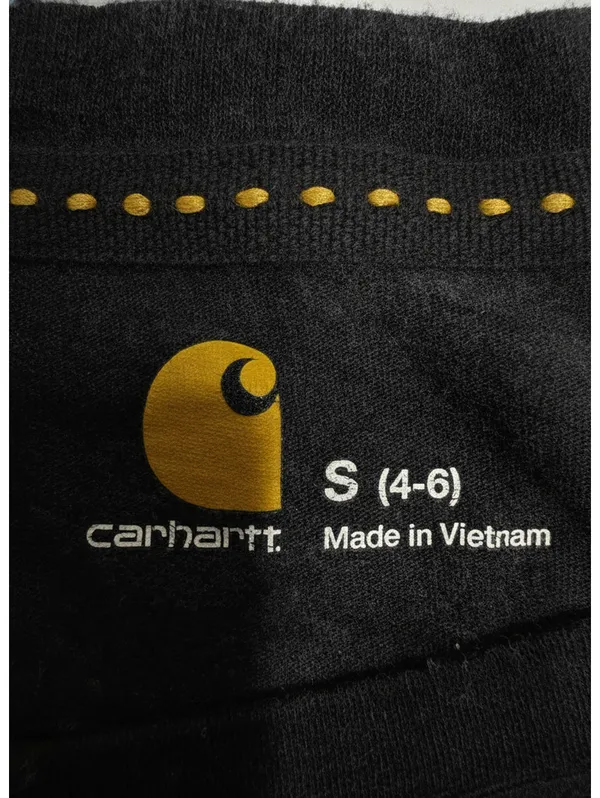 Carhartt Long Sleeve Black Tee - Size S (4-6) - Image 2