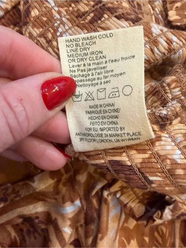 Tiny Anthropologie Valentina Long Sleeve Smocked Waist Blouse - Image 6