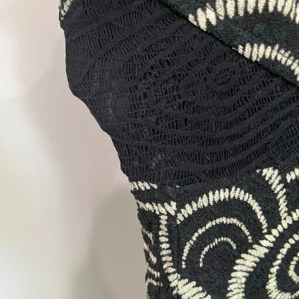 Free‎ People Lower East Side Black Lace Mini Dress Romantic Boho Sz S - Image 4