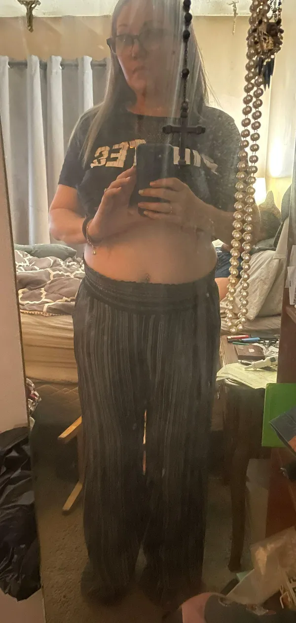 Kingston Gray Macy’s Flowy Black And White Pants - Image 2