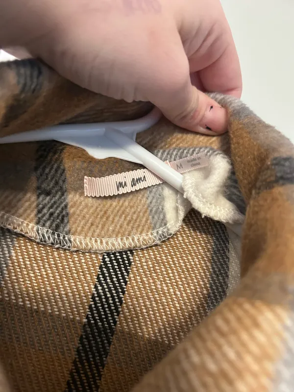 Plaid cropped jacket Brown Size M - Image 2