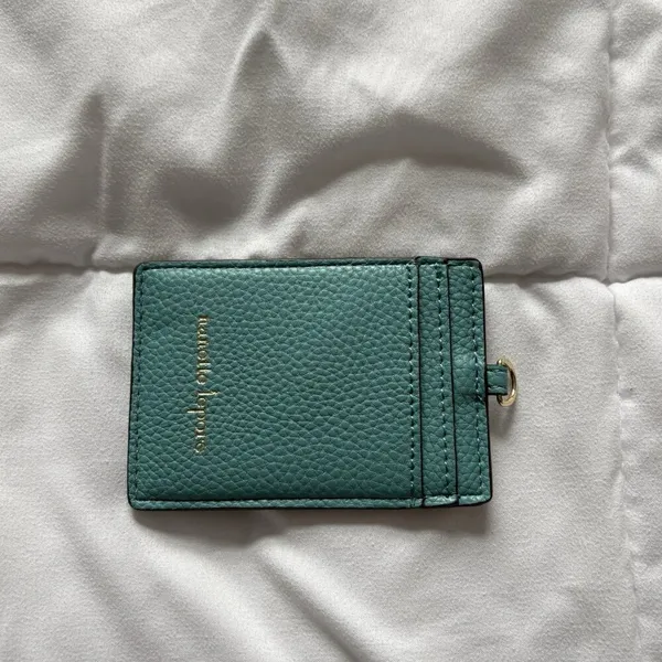 Nanette Lepore‎ Card Case Teal Green ID Holder Credit Card Small Designer - Image 4