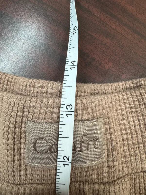 Comfrt Wide Leg Waffle Weave High Rise Lounge Pants Size X-Large - Image 8