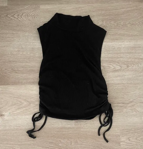 ZARA Black Rib Top - Image 2
