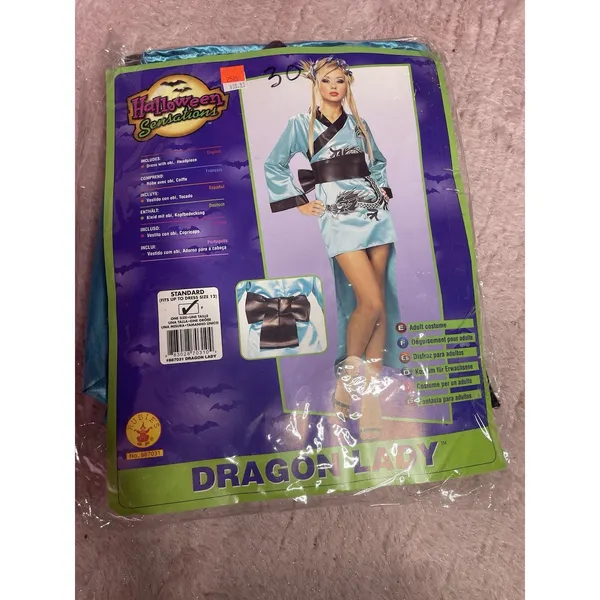 Dragon Geisha Adult/Teen Women Costume - ( Size Fits Up‎ To 12 - Image 2