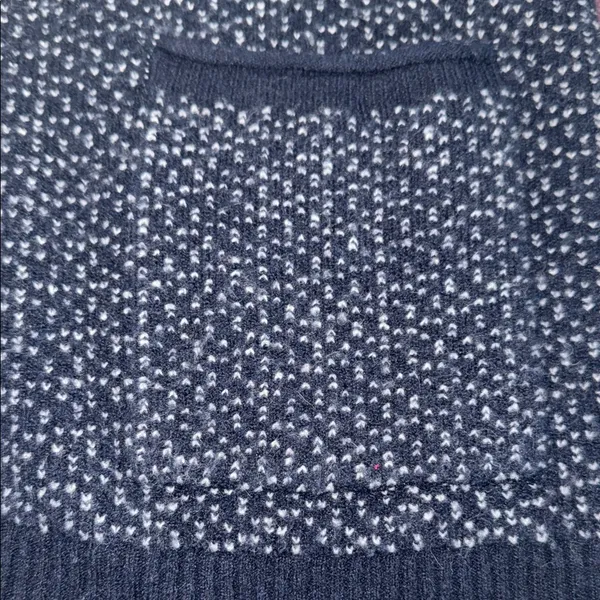Madewell Bird’s Eye Maysfield Navy and White Women's Cardigan Sweater - Image 6