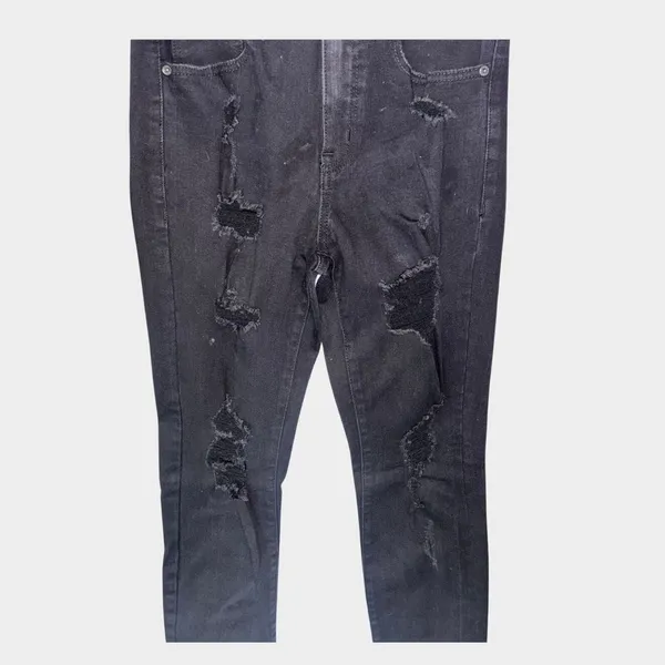 Aeropostale High Rise Jeggings Size 8 Distressed‎ Denim Grunge Punk Streetwear - Image 7