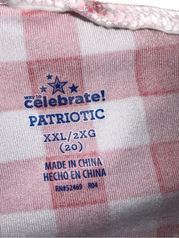 Celebrate brand Red and White Gingham Leggings - Image 3