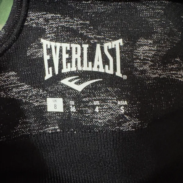 3144 | Everlast Camo Seamless Strappy Back Sports Bra Black Gray Women US 4 S - Image 5