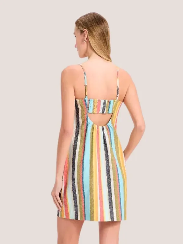 Striped Mini Slip Dress Multi Color - Image 2