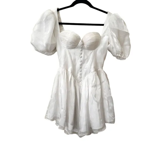 ADEIRLINA Bridal Corset Mini‎ Dress White NWT XS - Image 2