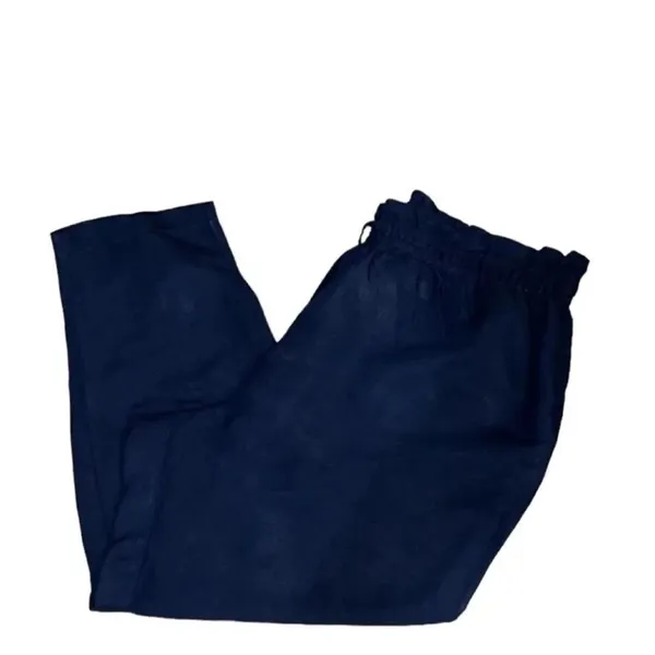 H&M Blue Linen Blend Pants(Size Small) - Image 4