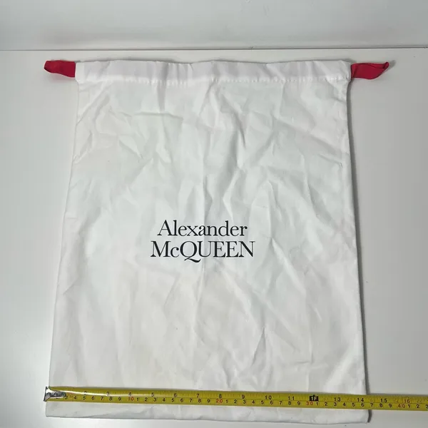 Alexander McQueen AMQ Authentic Large White Cotton Purse Bag Shoe Dustbag - Image 5