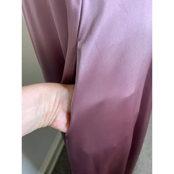 Lilac Purple Satin Maxi Formal Dress Sz 10 Prom Wedding Guest - Image 7