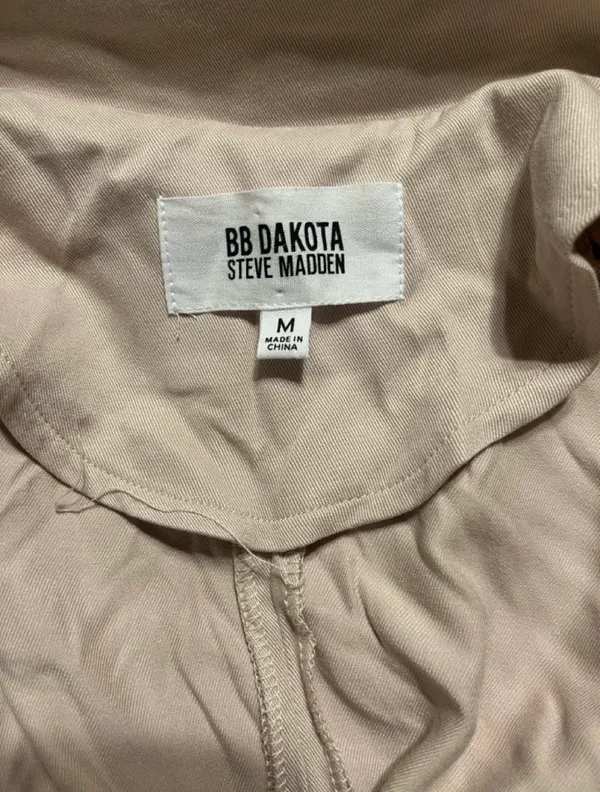BB Dakota/Steve Madden Jacket Sz M Light Pink Trench Coat Collared Pockets - Image 7