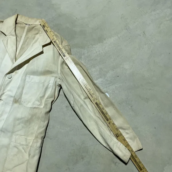 Vintage 1940s Angelica Sanforized Shrunk Doctor Lab Coat Uniform Unisex SZ 40 - Image 5