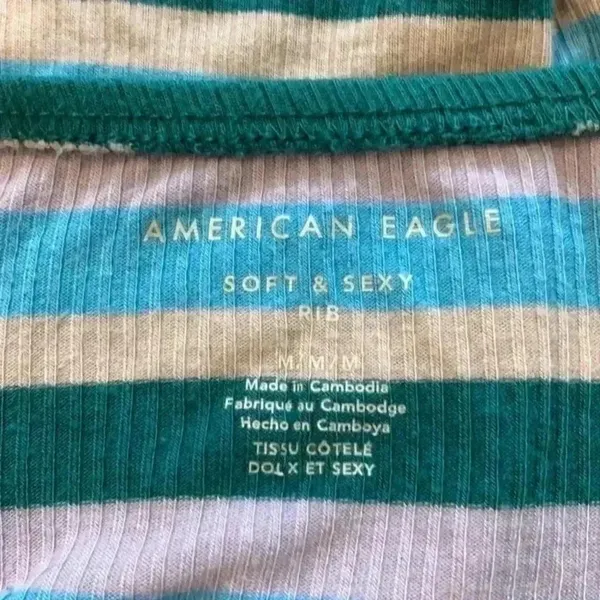 ⭐️ American eagle striped strapless top in size medium - Image 5