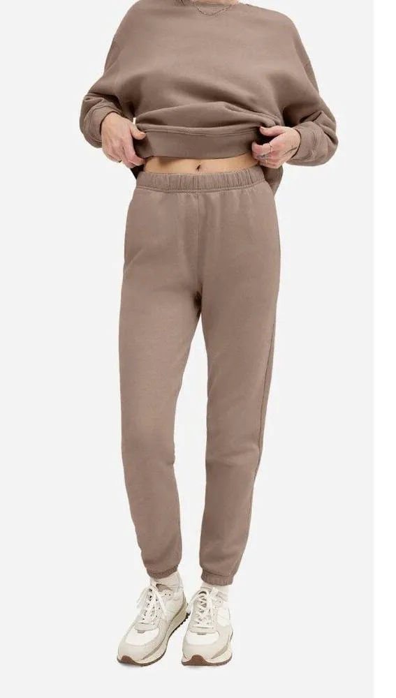 Mate the Label Organic Fleece Relaxed Pocket Sweatpant Mushroom Large $128 - Image 2