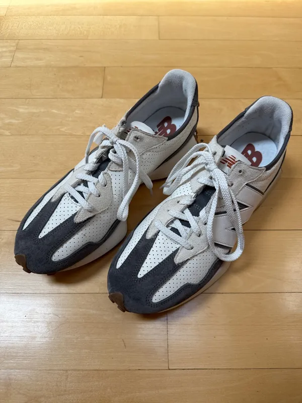 New Balance MS327PJ Retro Castlerock Sea Salt Lace Up Running Trainers 11.5M/13W - Image 2