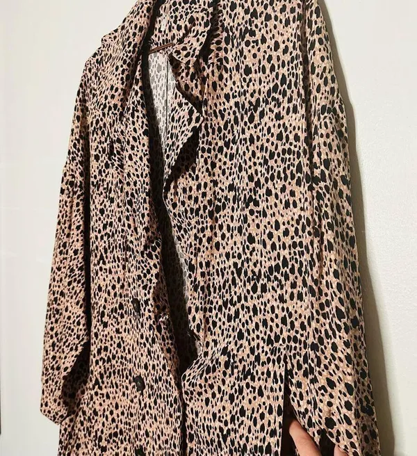 NWT Free People Daria Lepoard Cheetah Print Dress Duster Jacket Size Small - Image 13