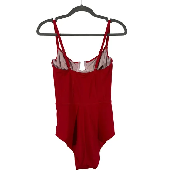 Solid & Striped RE/DONE The Veronica Underwire One Piece Swimsuit Ruby Red XS - Image 6
