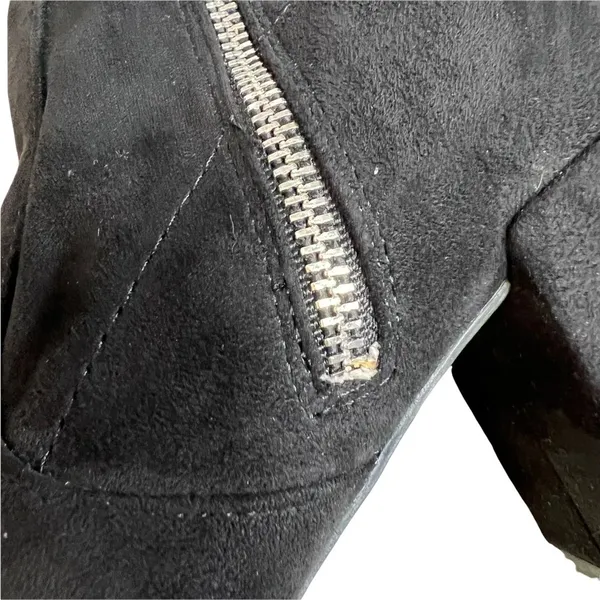 Rampage Itsie Black Faux Suede Floral Embroidered Chunky Block Heel Boots Sz 7.5 - Image 7