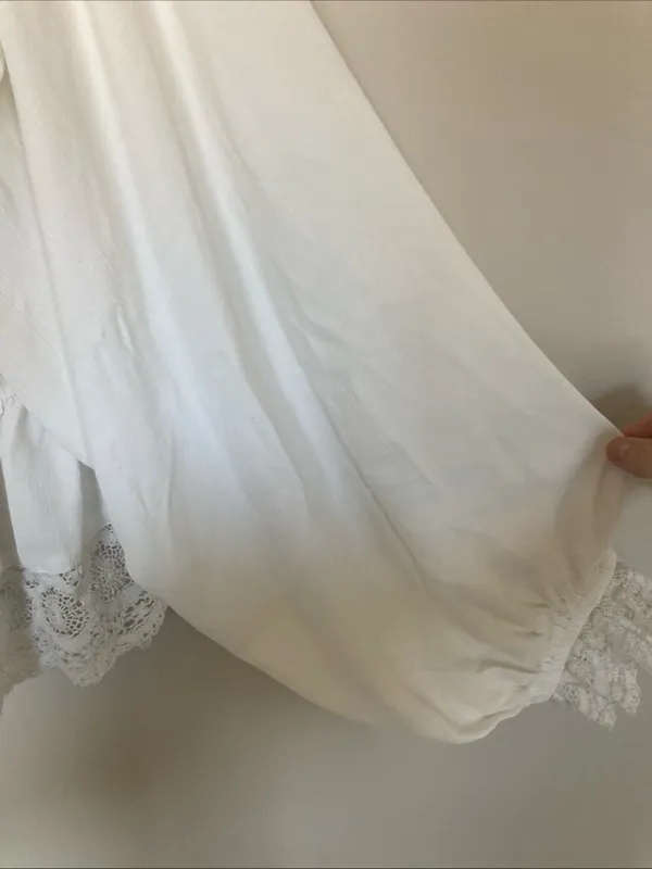 Free People Take It Easy Ruffle Lace Blouse M Boho Read - Image 7