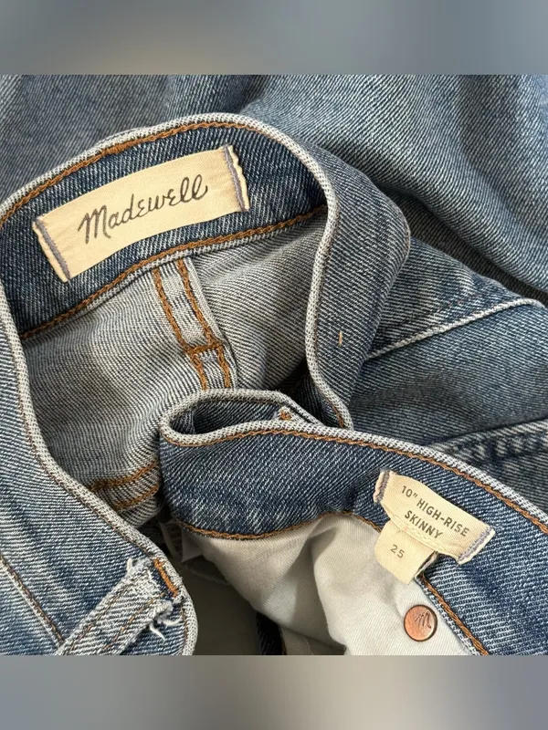 Madewell 10 inch High Rise Skinny Jeans Size 25 - Image 9