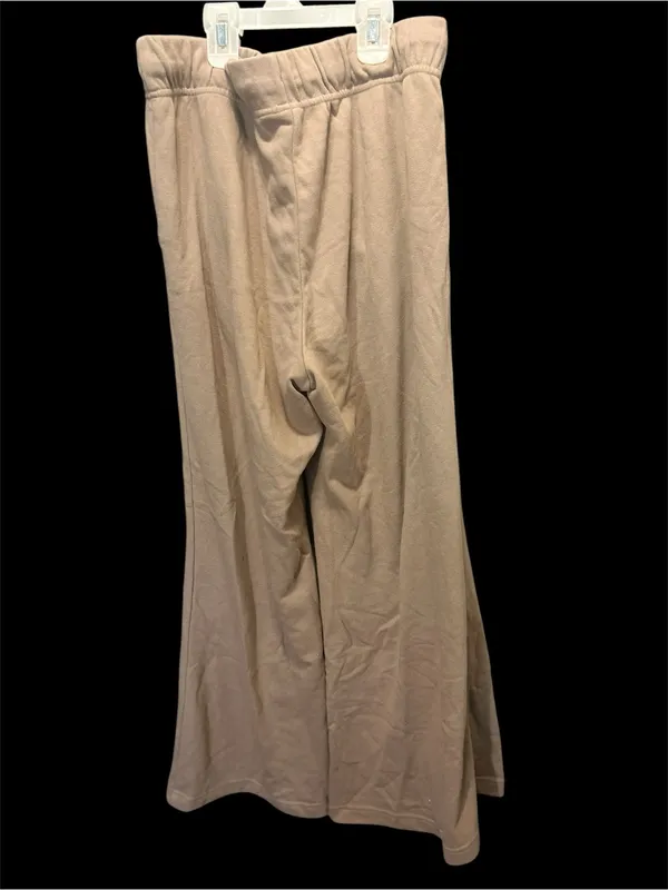 Gap VintageSoft Fleece Wide Leg Sweatpants Lounge Pants Taupe Beige Medium Guc - Image 2