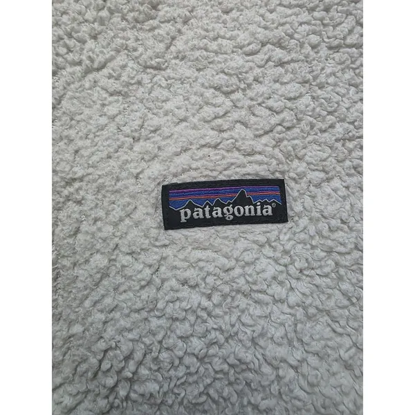 Patagonia Women’s Large Fleece Sweater Jacket 1/4 Zip Sherpa White Matted Fleece - Image 3
