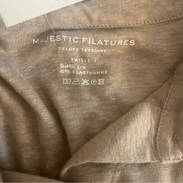 Majestic Filatures Stretch Linen Roll Sleeve Tee - Image 5