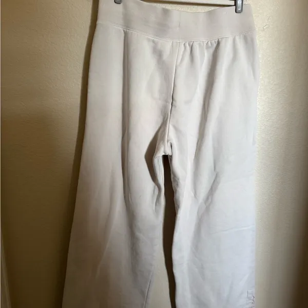 Nike Phoenix Fleece High Waisted‎ Wide-Leg Pants Sz XL Light Orewood Brown/ Sail - Image 7