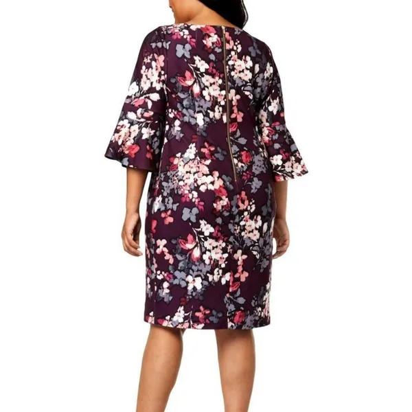 Calvin Klein Velvet Floral Dress Size 4 - Image 3
