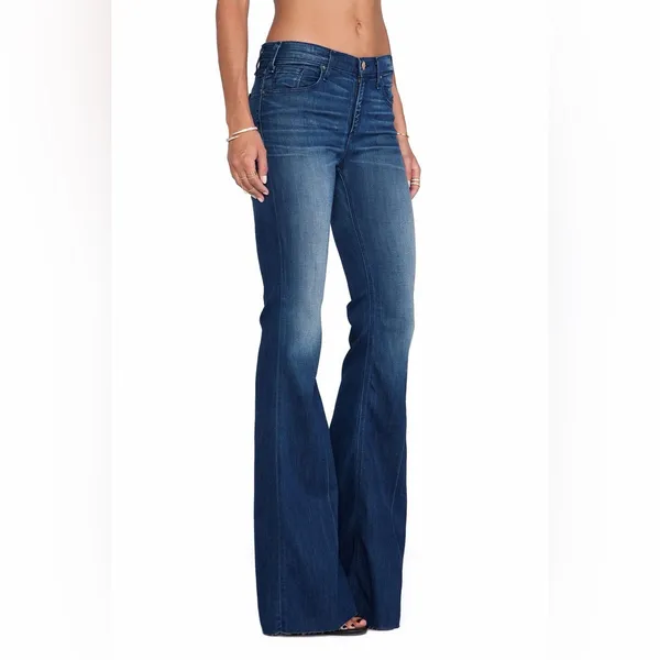 McGuire Majorelle Low Rise Flare Jeans in Revel‎ Revel Blue Size 24 - Image 2
