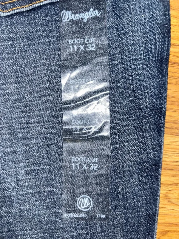 Wrangler Bootcut Jeans Juniors Size 11 Length 32 Dark Wash Pockets Stretch NWT - Image 12
