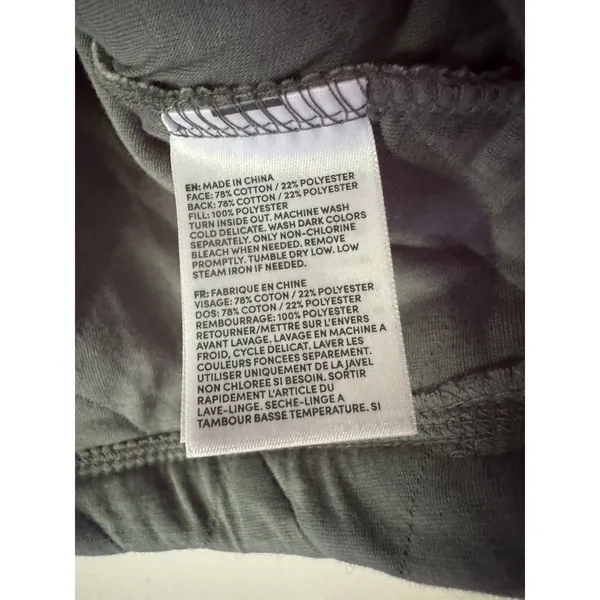 NWT Lands End Quilted Pullover Snap Sweatshirt Women’s Size Medium Light Blue - Image 5