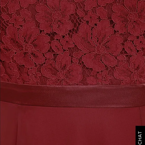 NWT Lulus Stealing Kisses Wine Red Lace Maxi Formal Dress size L Large NEW - Image 4