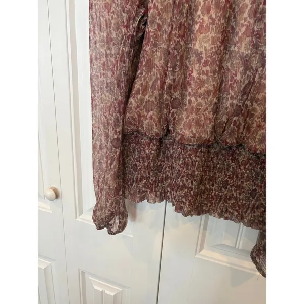 Joie Pink Floral‎ Blouse Size Medium - Image 4