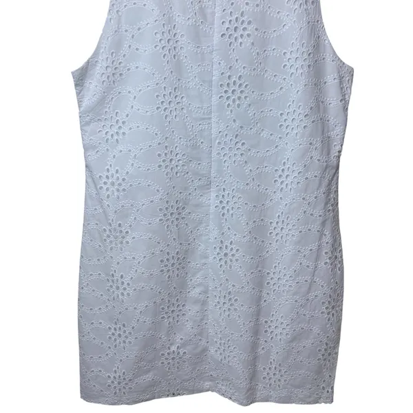 NEW White House Black‎ Market White Eyelet Dress Coastal Cottagecore Feminine 16 - Image 7